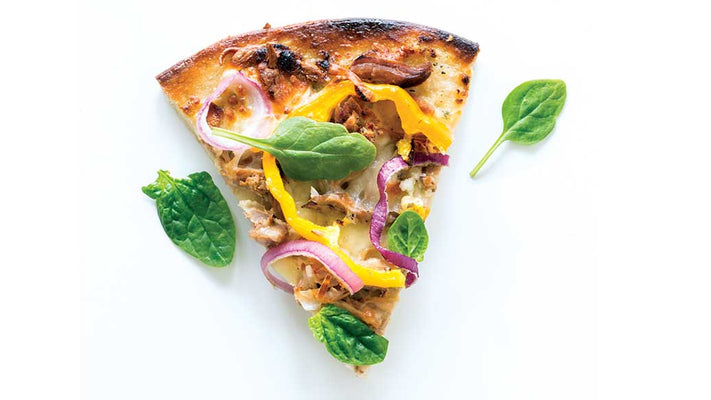 Pizza au porc effiloché
