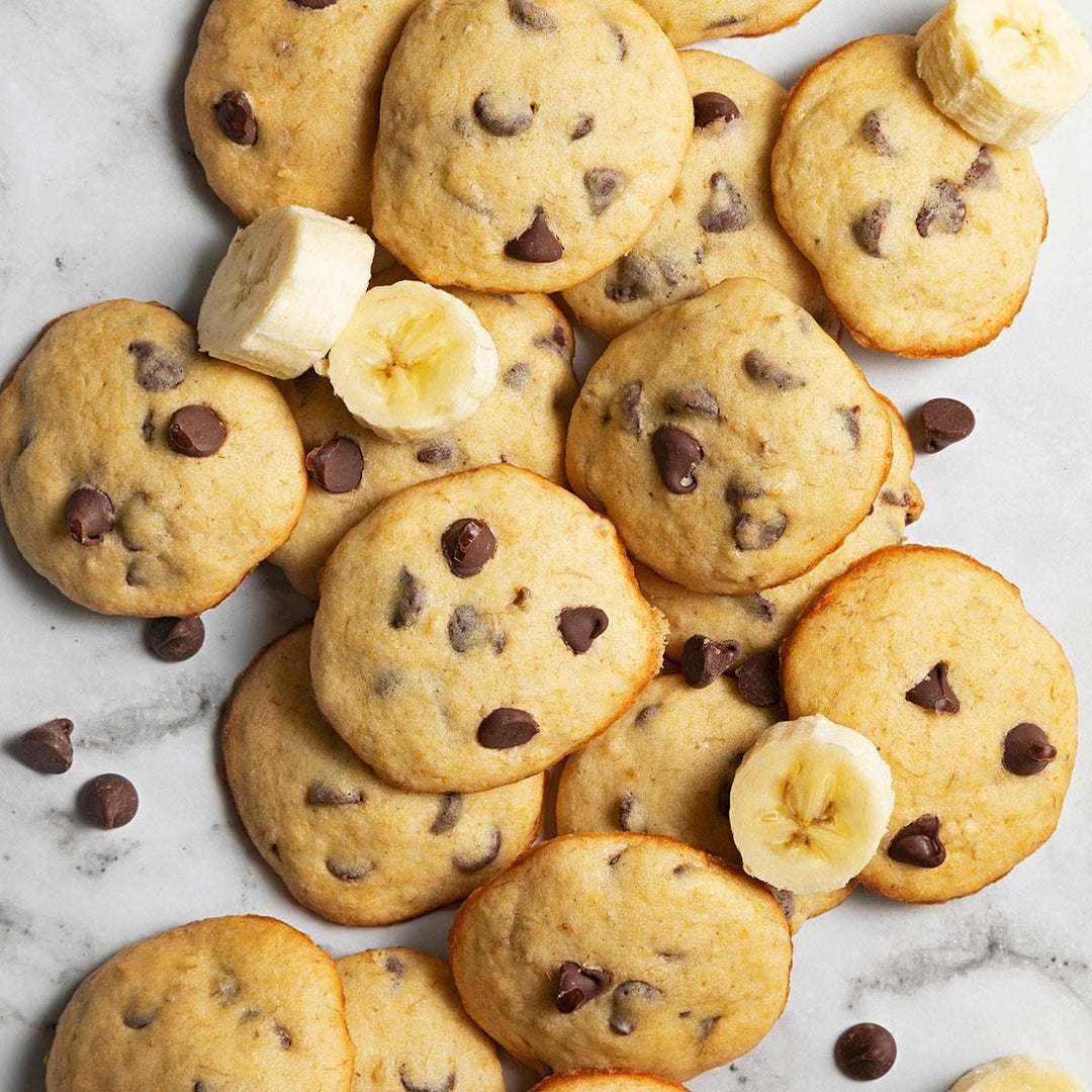 Biscuits banane et pépites de chocolat
