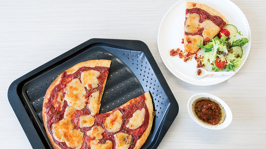 Pizza marinara et fromage