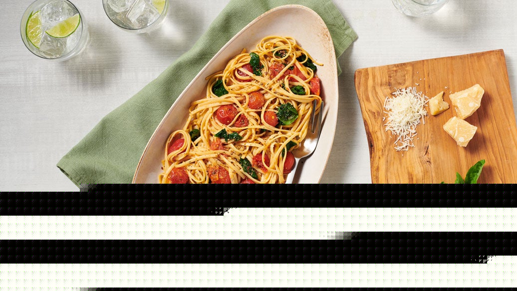 Pâtes aux tomates cerises éclatées