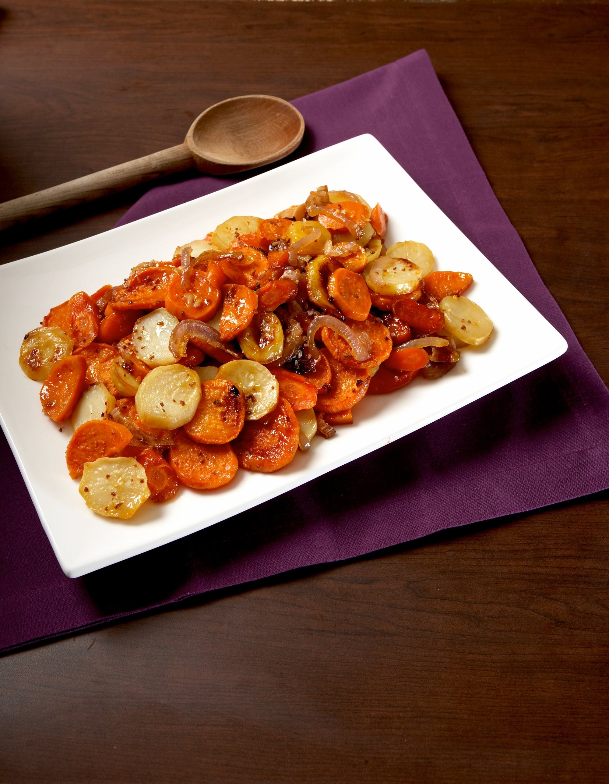 Légumes racines rôtis à l'ail et aux herbes