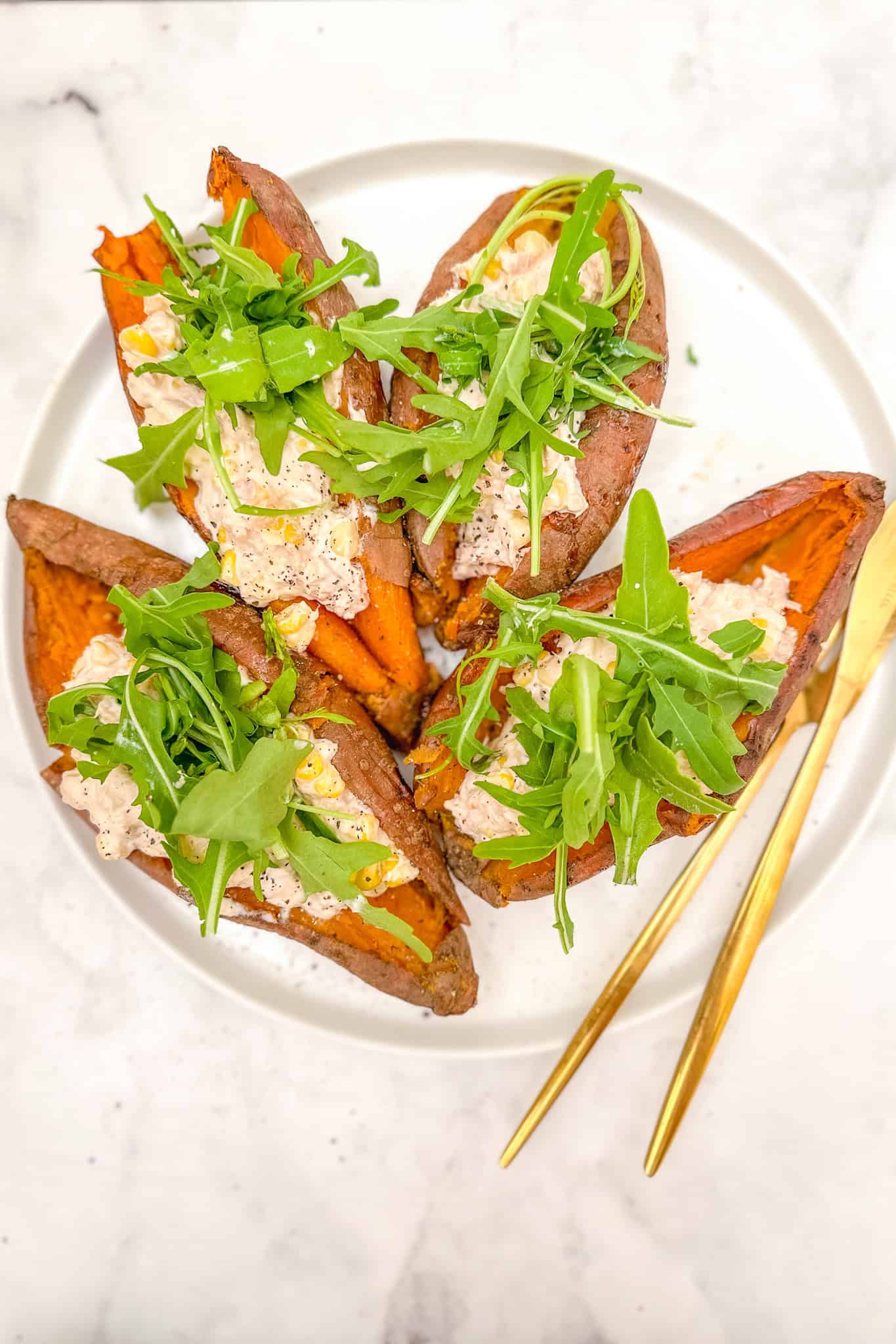 Loaded Lemon Dilly Sweet Potatoes