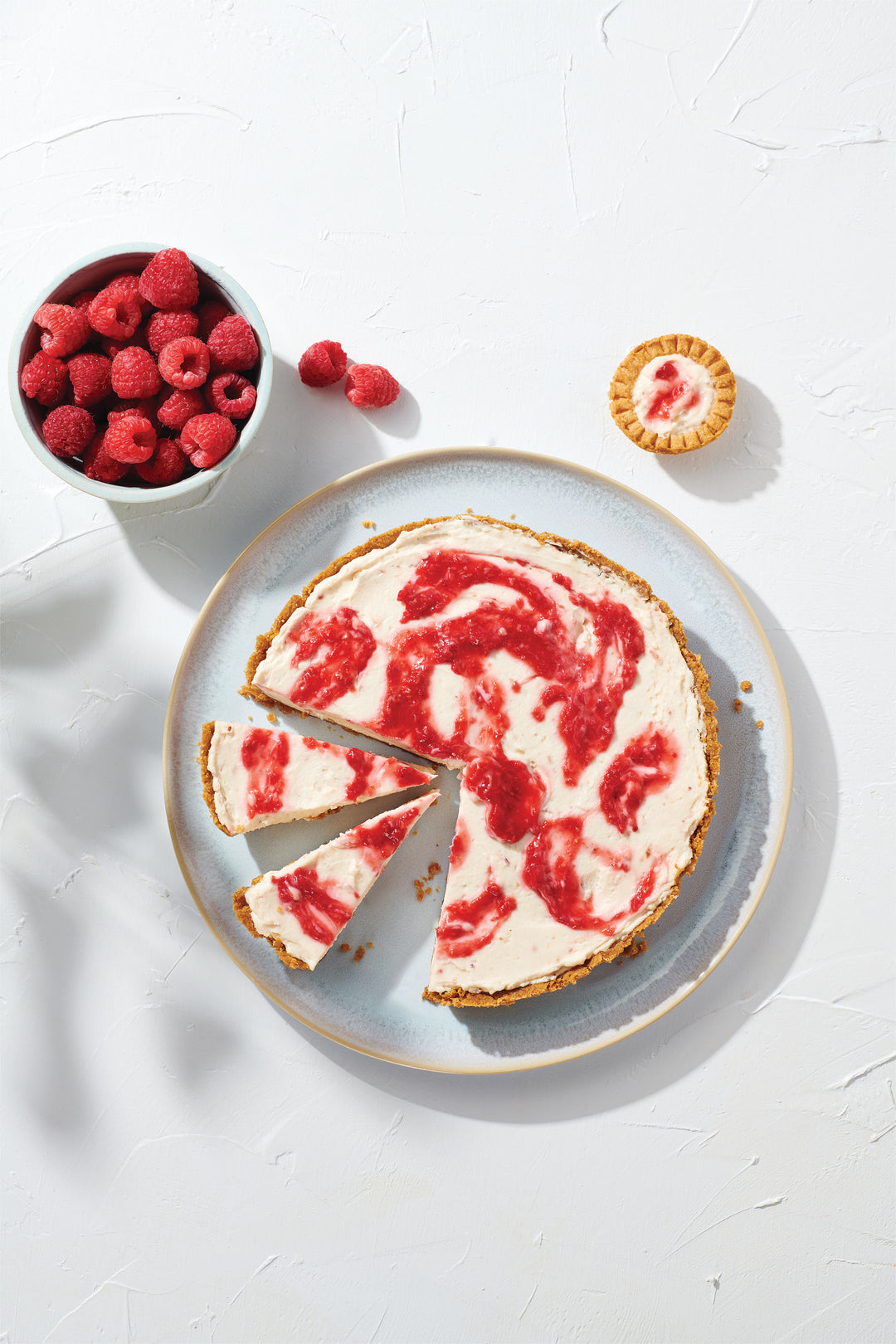 Gâteau au fromage marbré de baies 