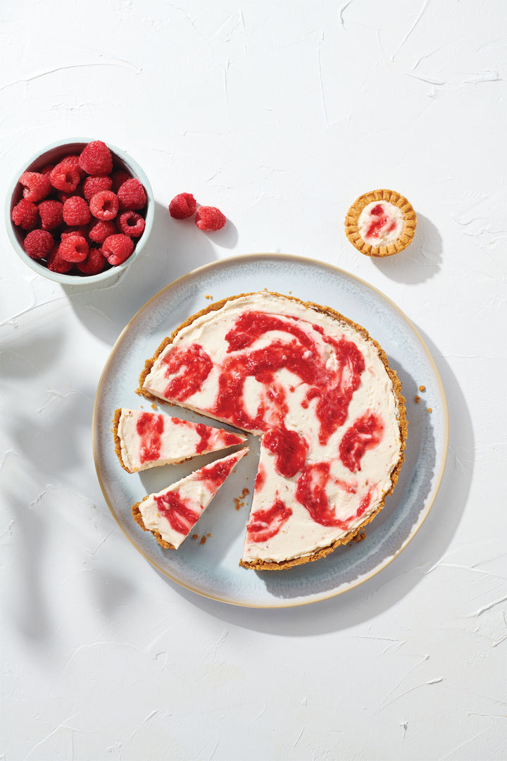 Gâteau au fromage marbré de baies 