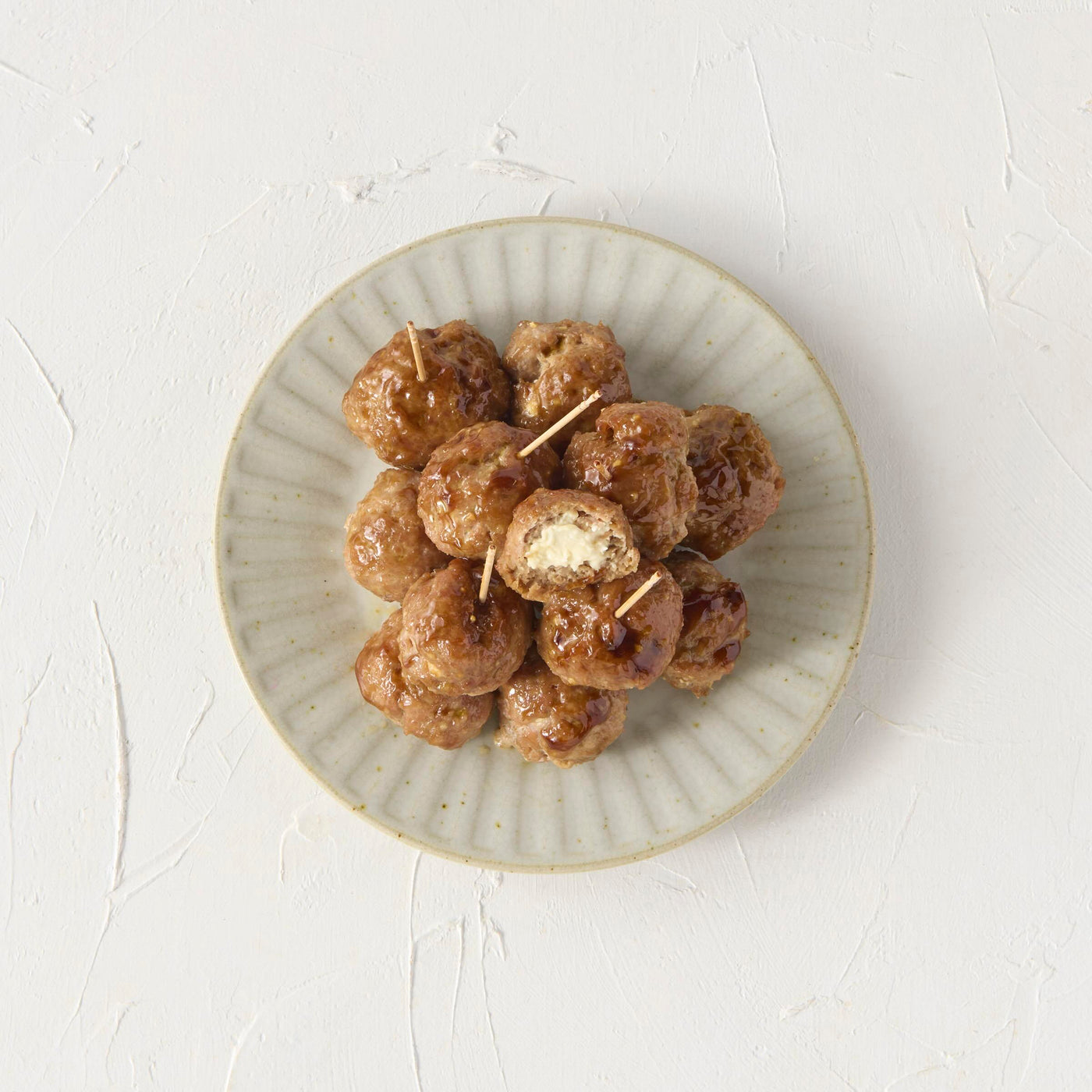 Cheese-Stuffed Mini Meatballs