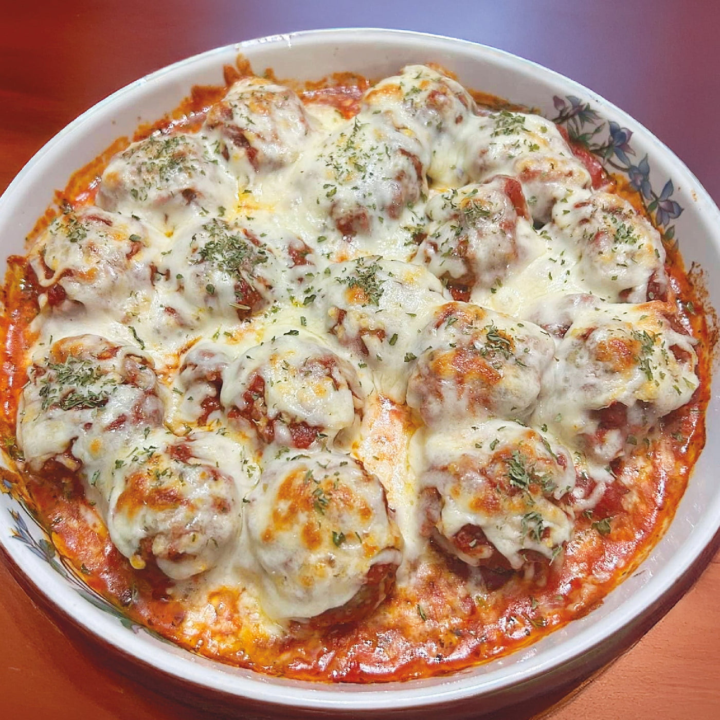 Cheesy Italian Meatball Casserole
