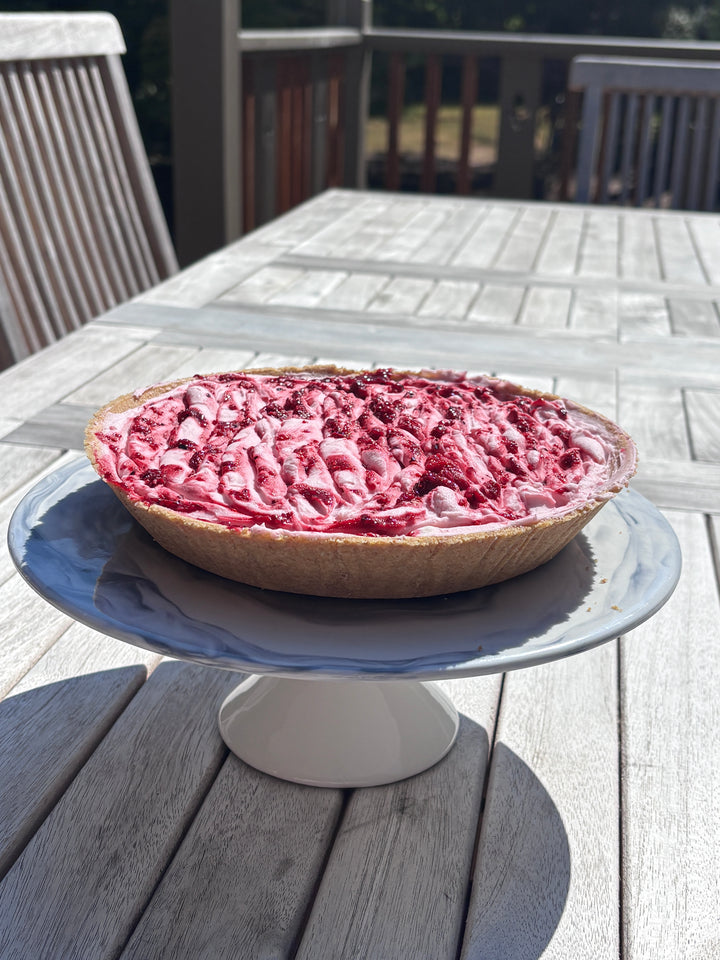 Gâteau au fromage marbré de baies 