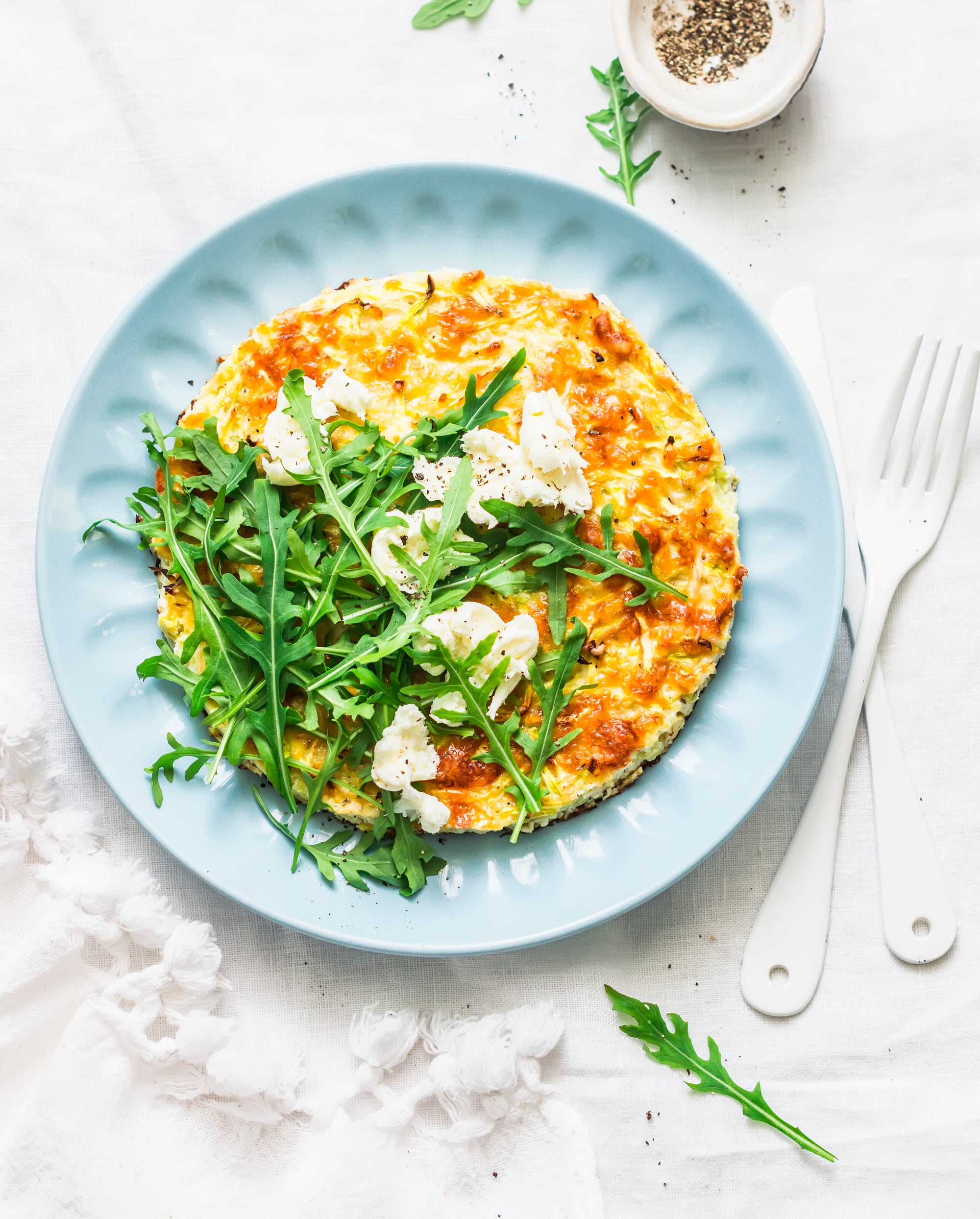 Spring Onion & Goat Cheese Frittata