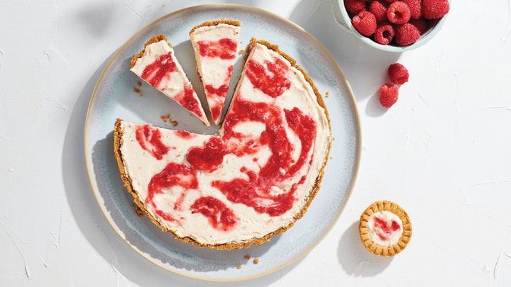 Gâteau au fromage marbré de baies 