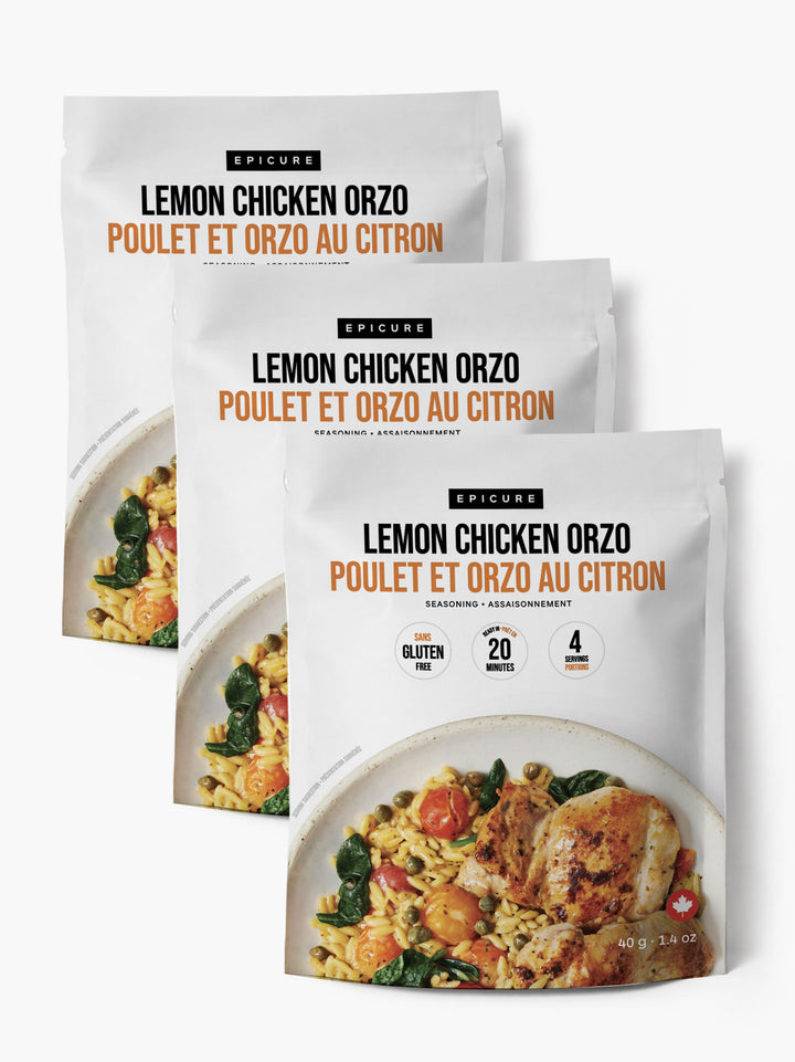 Poulet et orzo au citron - Lot de 3