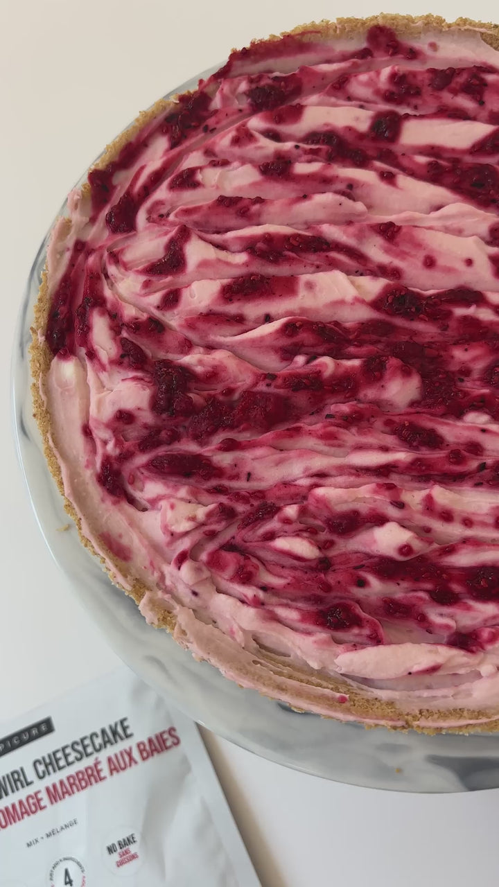 Gâteau au fromage marbré de baies 